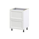 Hugo&Borg Riviera 24-in W x 34.5-in H x 24-in D Bright White 2-Drawer Base Fully Assembled Cabinet