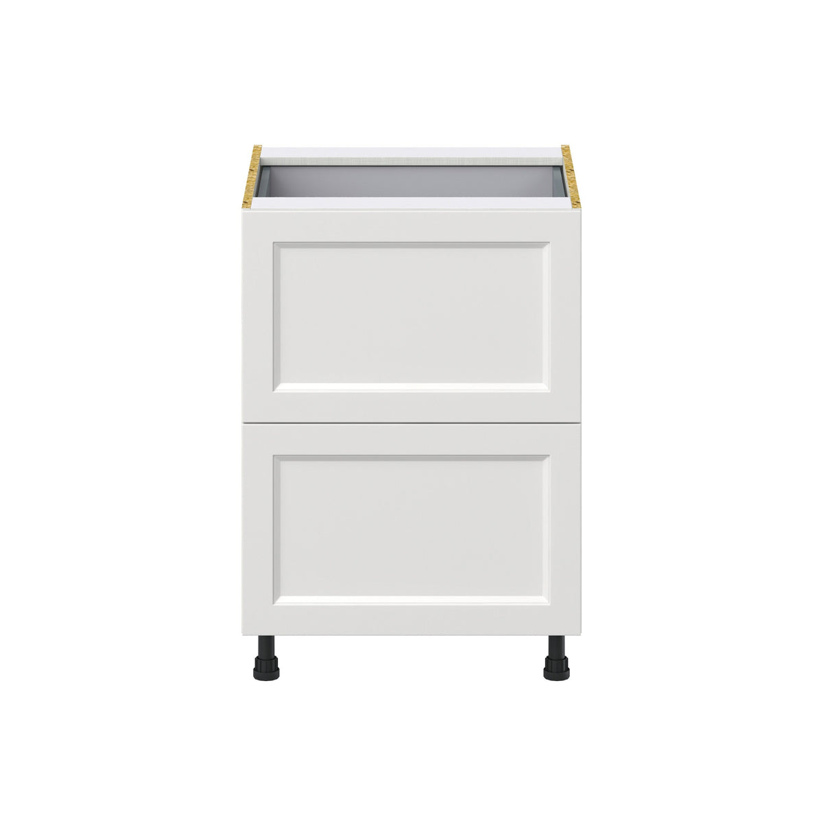 Hugo&Borg Riviera 24-in W x 34.5-in H x 24-in D Bright White 2-Drawer Base Fully Assembled Cabinet