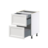 Hugo&Borg Riviera 24-in W x 34.5-in H x 24-in D Bright White 2-Drawer Base Fully Assembled Cabinet