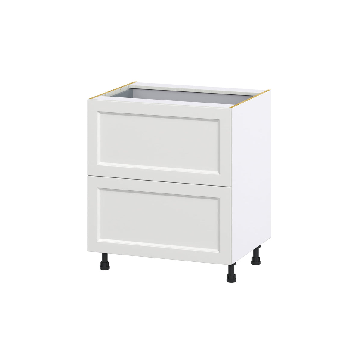 Hugo&Borg Riviera 30-in W x 34.5-in H x 24-in D Bright White 2-Drawer Base Fully Assembled Cabinet