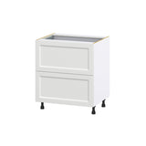 Hugo&Borg Riviera 30-in W x 34.5-in H x 24-in D Bright White 2-Drawer Base Fully Assembled Cabinet