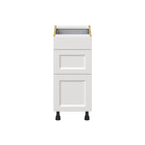 Hugo&Borg Riviera 15-in W x 34.5-in H x 25-in D Bright White 3-Drawer Base Fully Assembled Cabinet