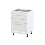 Hugo&Borg Riviera 24-in W x 34.5-in H x 24-in D Bright White 4-Drawer Base Fully Assembled Cabinet