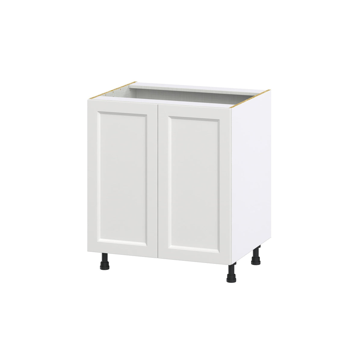 Hugo&Borg Riviera 30-in W x 34.5-in H x 24-in D Bright White Sink Base Fully Assembled Cabinet (Recessed Panel Shaker Style)