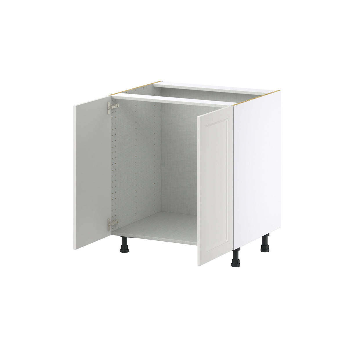 Hugo&Borg Riviera 30-in W x 34.5-in H x 24-in D Bright White Sink Base Fully Assembled Cabinet (Recessed Panel Shaker Style)