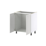 Hugo&Borg Riviera 30-in W x 34.5-in H x 24-in D Bright White Sink Base Fully Assembled Cabinet (Recessed Panel Shaker Style)