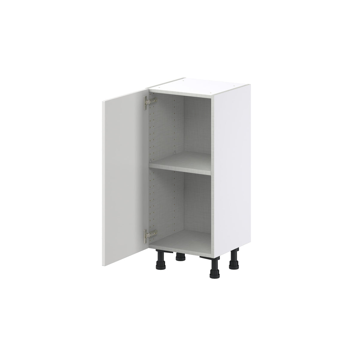 Hugo&Borg Riviera 15-in W x 34.5-in H x 14-in D Bright White Base Fully Assembled Cabinet (Recessed Panel Shaker Door Style)