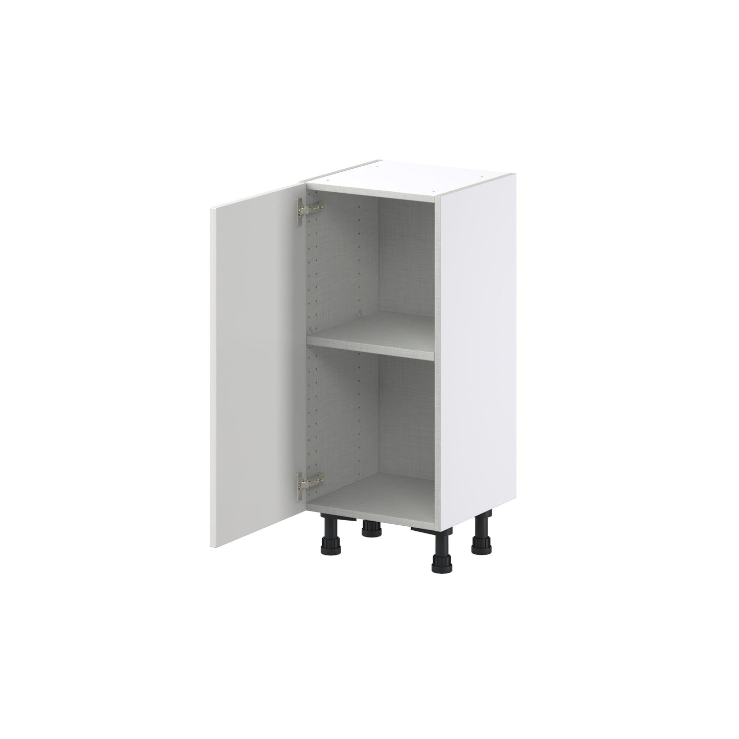 Hugo&Borg Riviera 15-in W x 34.5-in H x 14-in D Bright White Base Fully Assembled Cabinet (Recessed Panel Shaker Door Style)
