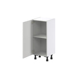 Hugo&Borg Riviera 15-in W x 34.5-in H x 14-in D Bright White Base Fully Assembled Cabinet (Recessed Panel Shaker Door Style)