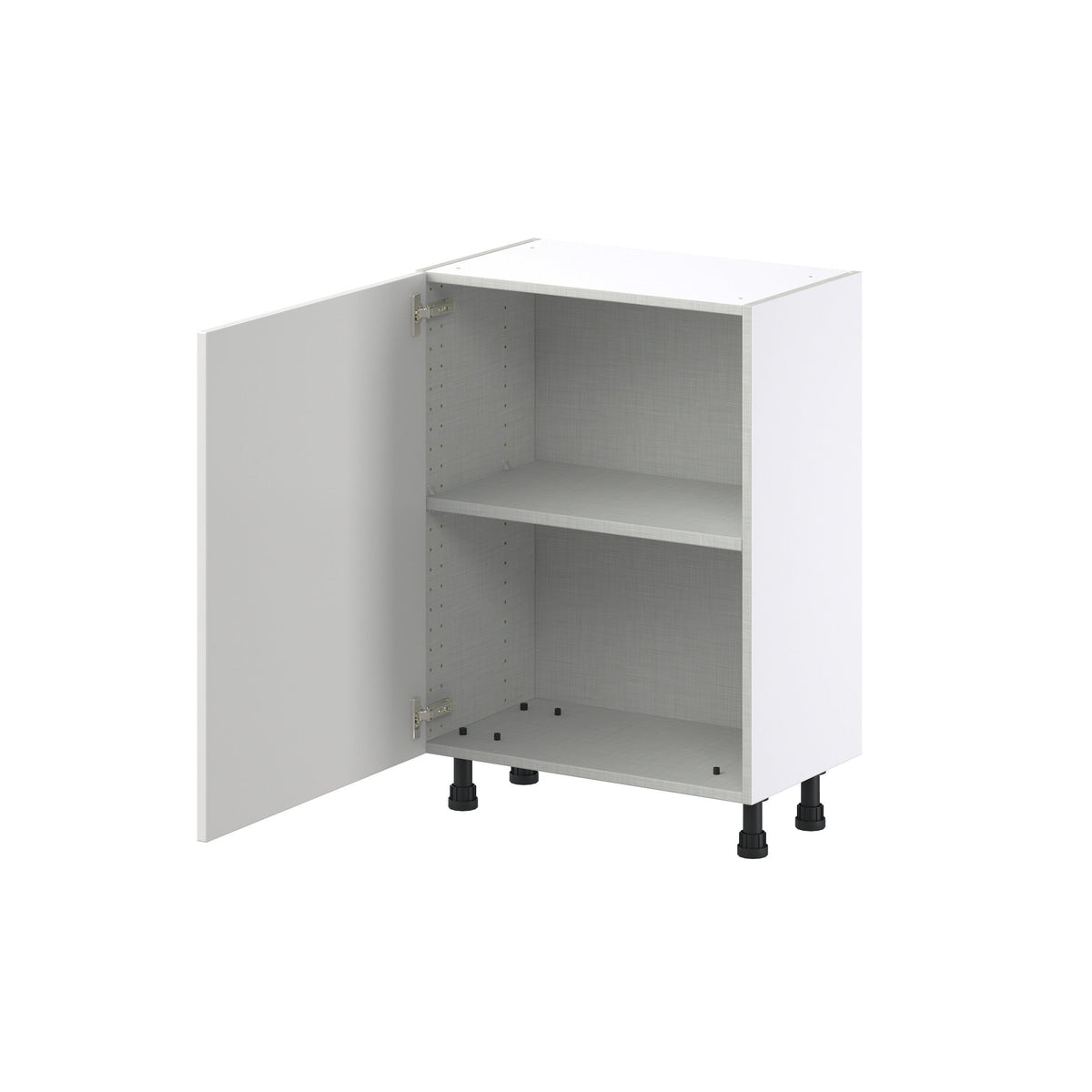 Hugo&Borg Riviera 24-in W x 34.5-in H x 14-in D Bright White Base Fully Assembled Cabinet (Recessed Panel Shaker Door Style)