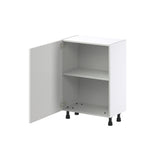 Hugo&Borg Riviera 24-in W x 34.5-in H x 14-in D Bright White Base Fully Assembled Cabinet (Recessed Panel Shaker Door Style)
