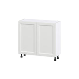 Hugo&Borg Riviera 36-in W x 34.5-in H x 14-in D Bright White Base Fully Assembled Cabinet (Recessed Panel Shaker Door Style)