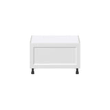 Hugo&Borg Riviera 30-in W x 19.5-in H x 24-in D Bright White 1-Drawer Base Fully Assembled Cabinet