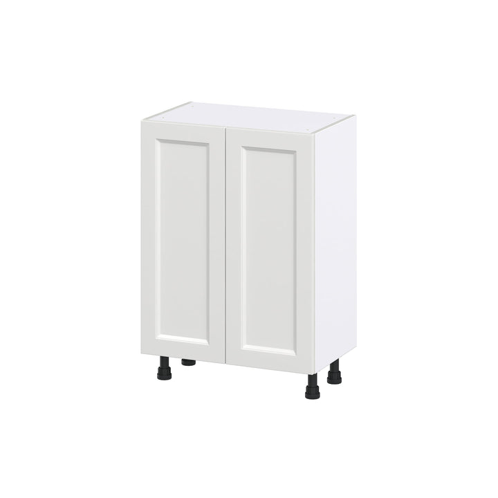 Hugo&Borg Riviera 24-in W x 34.5-in H x 14-in D Bright White 3-Drawers Base Fully Assembled Cabinet (Recessed Panel Shaker Style)