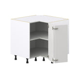 Hugo&Borg Riviera 36-in W x 34.5-in H x 24-in D Bright White Blind Corner Base Fully Assembled Cabinet (Recessed Panel Shaker Style)
