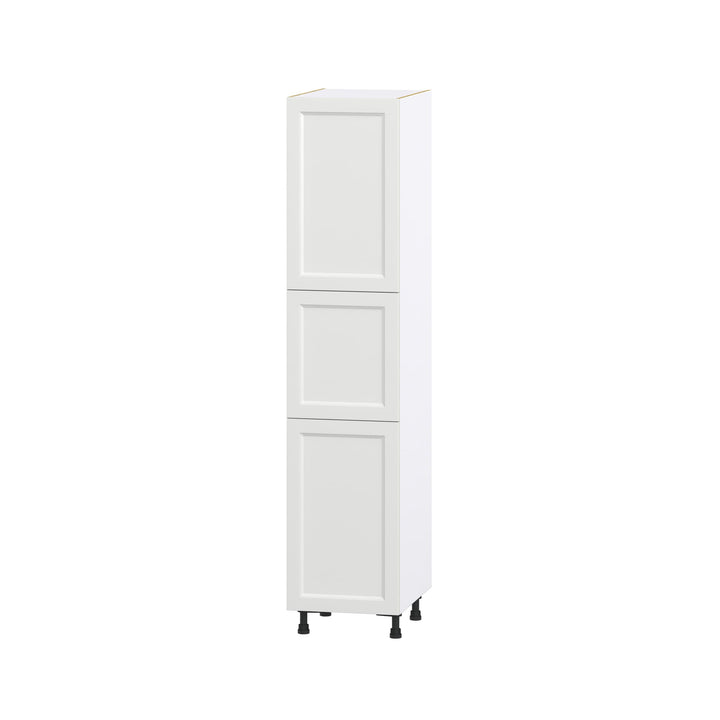 Hugo&Borg Riviera 18-in W x 84.5-in H x 24-in D Bright White Pantry Fully Assembled Cabinet (Recessed Panel Shaker Door Style)