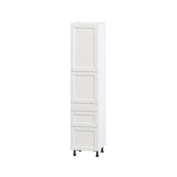 Hugo&Borg Riviera 18-in W x 84.5-in H x 24-in D Bright White 3-Drawers Pantry Fully Assembled Cabinet (Recessed Panel Shaker Style)