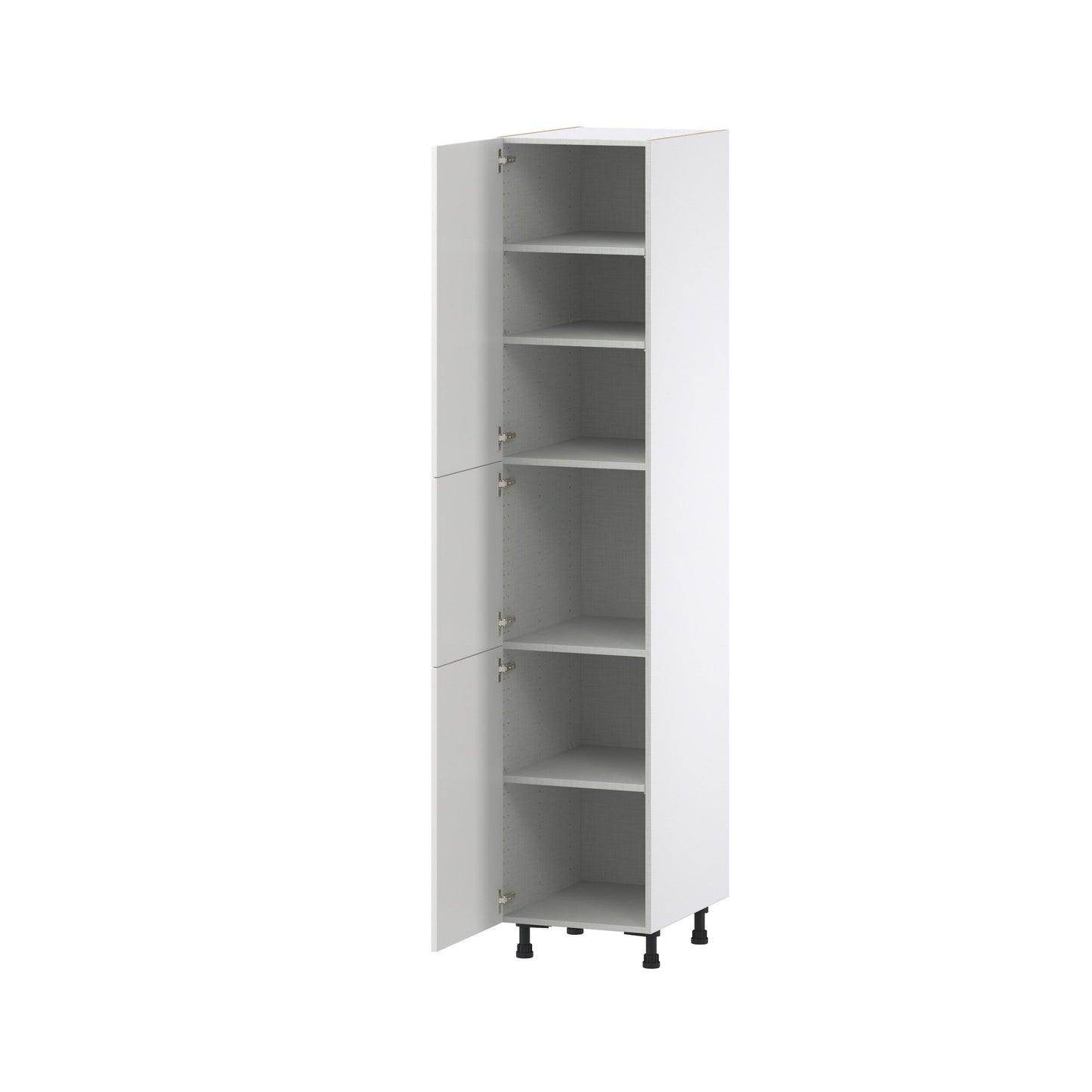 Hugo&Borg Riviera 18-in W x 89.5-in H x 24-in D Bright White Pantry Fully Assembled Cabinet (Recessed Panel Shaker Door Style)