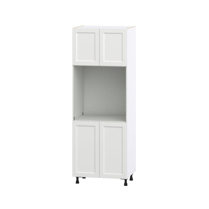 Hugo&Borg Riviera 30-in W x 84.5-in H x 24-in D Bright White Single Oven Base Fully Assembled Cabinet (Recessed Panel Shaker Style)