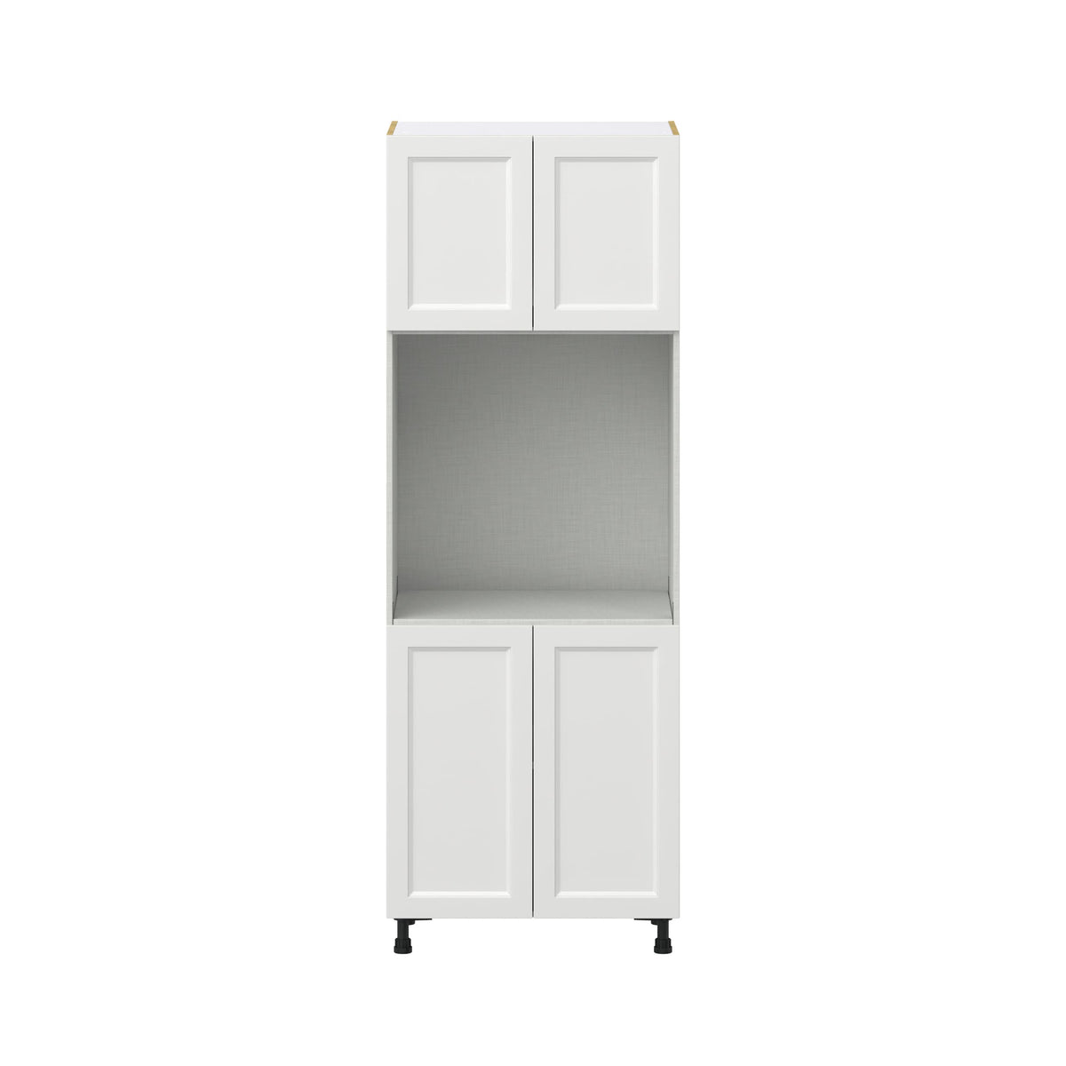 Hugo&Borg Riviera 30-in W x 84.5-in H x 24-in D Bright White Single Oven Base Fully Assembled Cabinet (Recessed Panel Shaker Style)