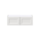 Hugo&Borg Riviera 30-in W x 10-in H x 14-in D Bright White Wall Fully Assembled Cabinet (Recessed Panel Shaker Door Style)