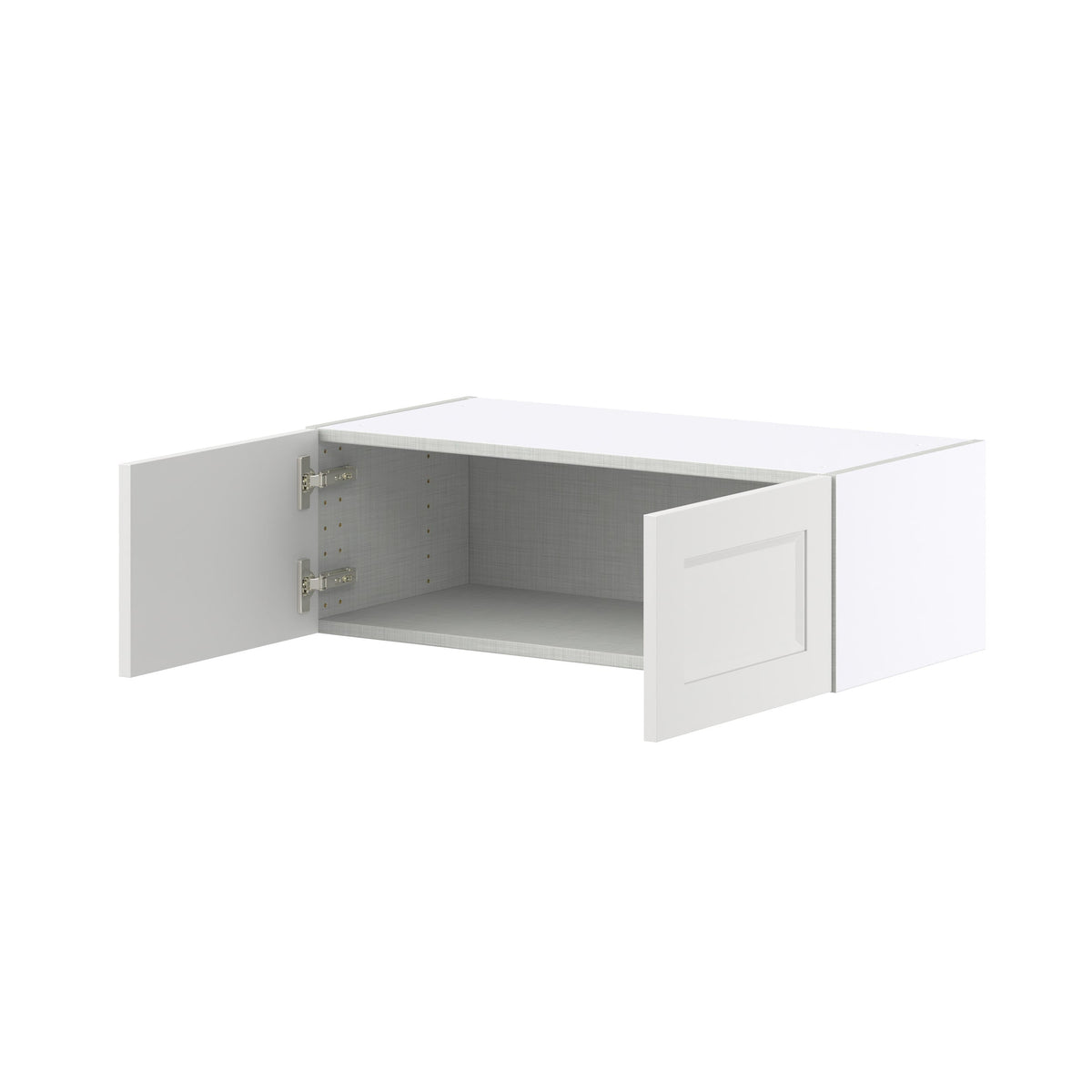 Hugo&Borg Riviera 30-in W x 10-in H x 14-in D Bright White Wall Fully Assembled Cabinet (Recessed Panel Shaker Door Style)