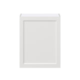 Hugo&Borg Riviera 24-in W x 30-in H x 14-in D Bright White Wall Fully Assembled Cabinet (Recessed Panel Shaker Door Style)