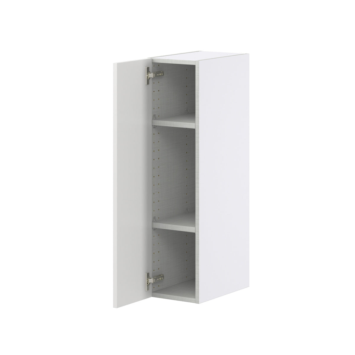 Hugo&Borg Riviera 9-in W x 35-in H x 14-in D Bright White Wall Fully Assembled Cabinet (Recessed Panel Shaker Door Style)