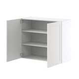 Hugo&Borg Riviera 36-in W x 30-in H x 14-in D Bright White Wall Fully Assembled Cabinet (Recessed Panel Shaker Door Style)