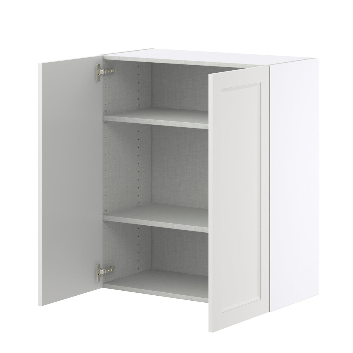 Hugo&Borg Riviera 30-in W x 35-in H x 14-in D Bright White Wall Fully Assembled Cabinet (Recessed Panel Shaker Door Style)