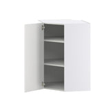 Hugo&Borg Riviera 24-in W x 35-in H x 14-in D Bright White Diagonal Corner Wall Fully Assembled Cabinet (Recessed Panel Shaker Style)
