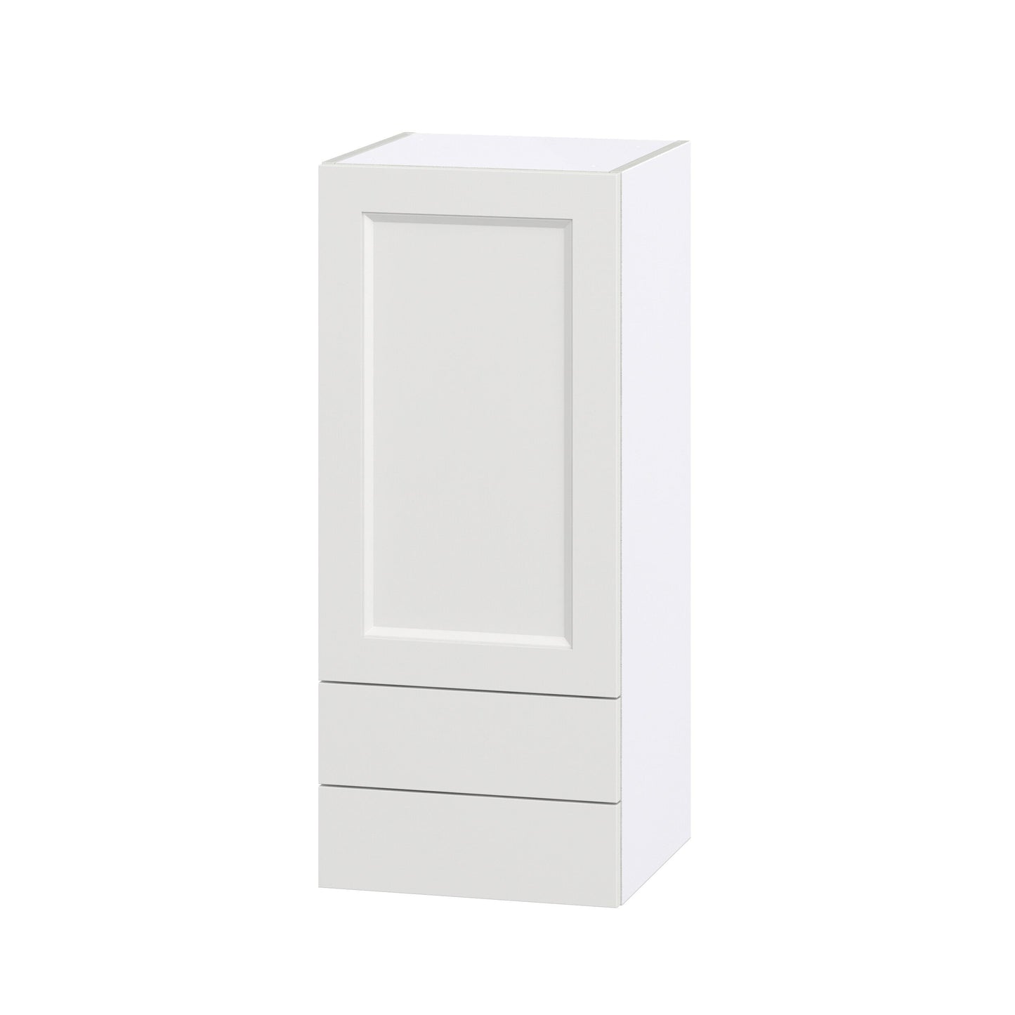 Hugo&Borg Riviera 15-in W x 35-in H x 14-in D Bright White 2-Drawers Wall Fully Assembled Cabinet (Recessed Panel Shaker Style)