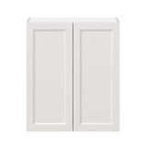 Hugo&Borg Riviera 30-in W x 35-in H x 14-in D Bright White Wall Fully Assembled Cabinet (Recessed Panel Shaker Door Style)