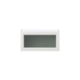 Hugo&Borg Riviera 30-in W x 15-in H x 14-in D Bright White Wall Fully Assembled Cabinet (Glass Panel Shaker Door Style)