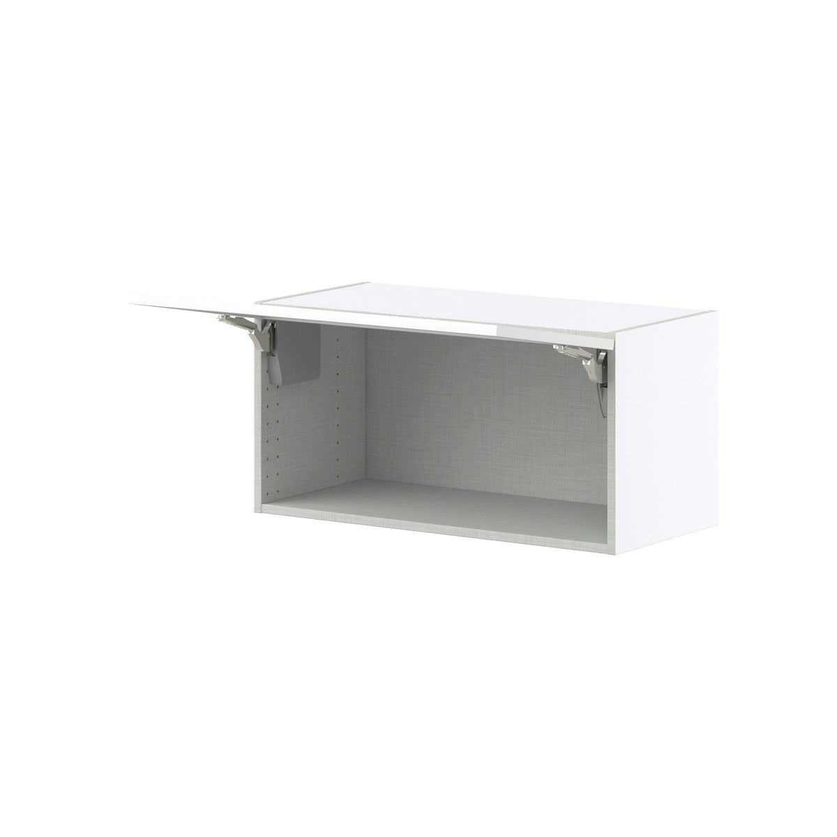 Hugo&Borg Riviera 30-in W x 15-in H x 14-in D Bright White Wall Fully Assembled Cabinet (Glass Panel Shaker Door Style)
