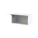 Hugo&Borg Riviera 30-in W x 15-in H x 14-in D Bright White Wall Fully Assembled Cabinet (Glass Panel Shaker Door Style)