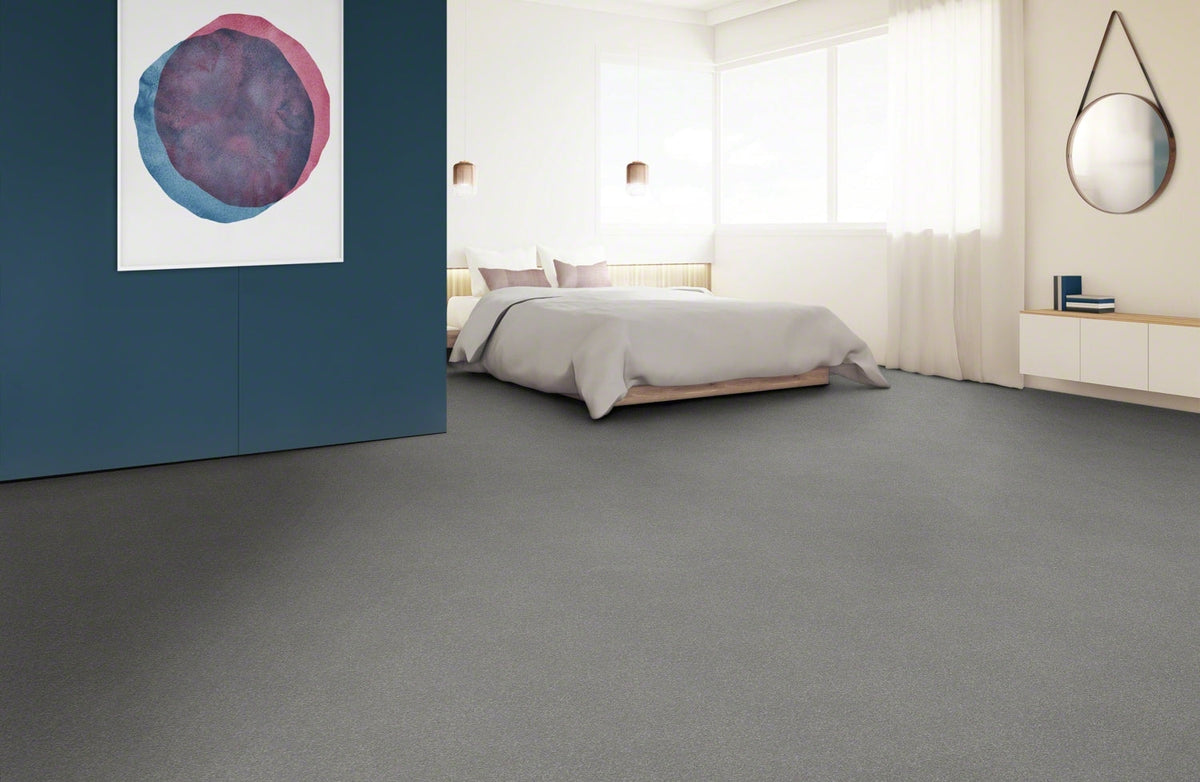 STAINMASTER Essentials Blue Diamonds I Dusty Trail Textured Carpet Sample, 8-in x 8-in (Interior)
