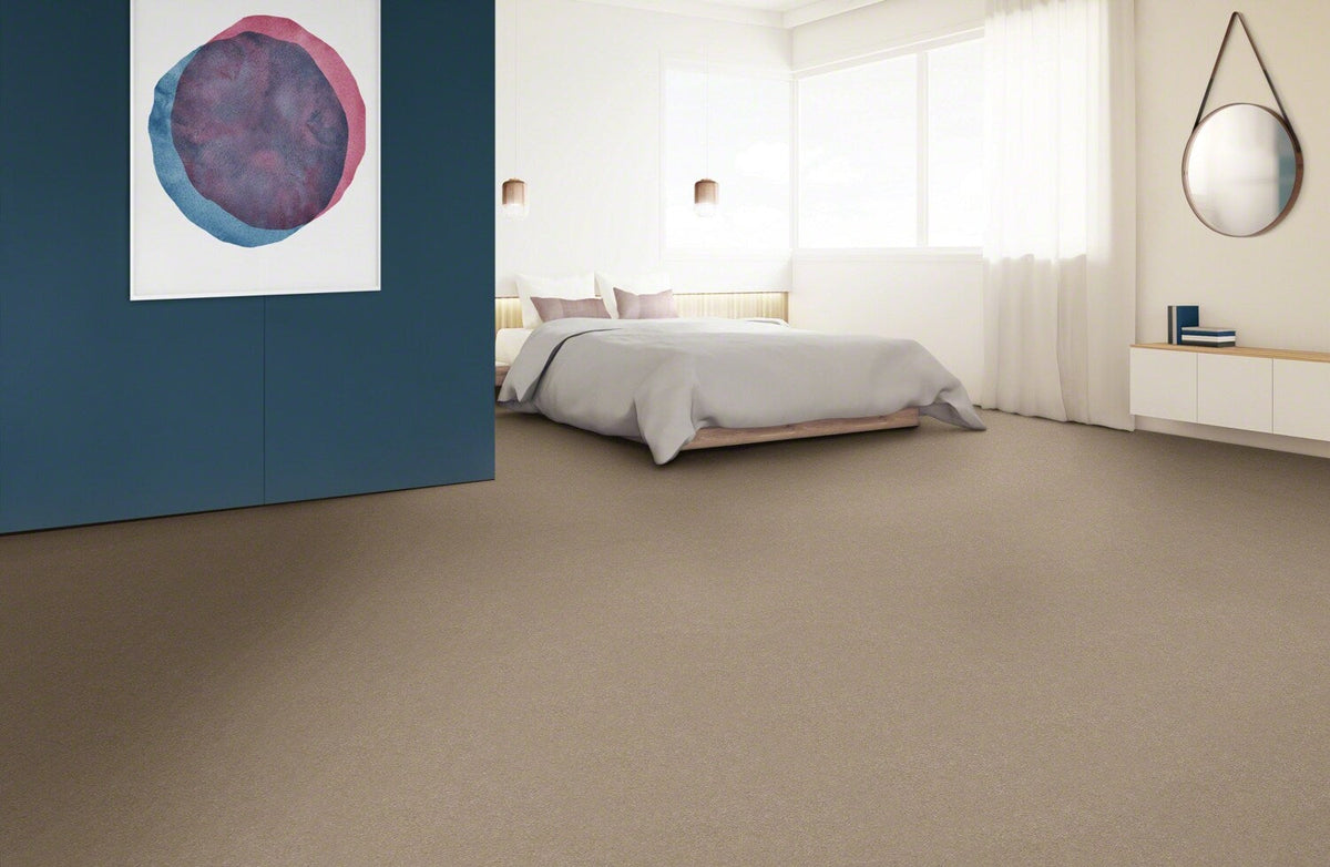 STAINMASTER Essentials Blue Diamonds I Raw Lumber 8-in x 8-in Polyester Textured Indoor Carpet Sample
