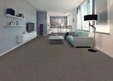 STAINMASTER Essentials Blue Diamonds I 12-ft Pewter Textured Carpet Sample (Interior)