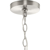 Progress Lighting Gilliam 3-Light Brushed Nickel Farmhouse Clear Glass Cylinder Medium Hanging Pendant Light