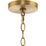 Progress Lighting Gilliam 3-Light Vintage Brass Farmhouse Clear Glass Cylinder Medium Hanging Pendant Light