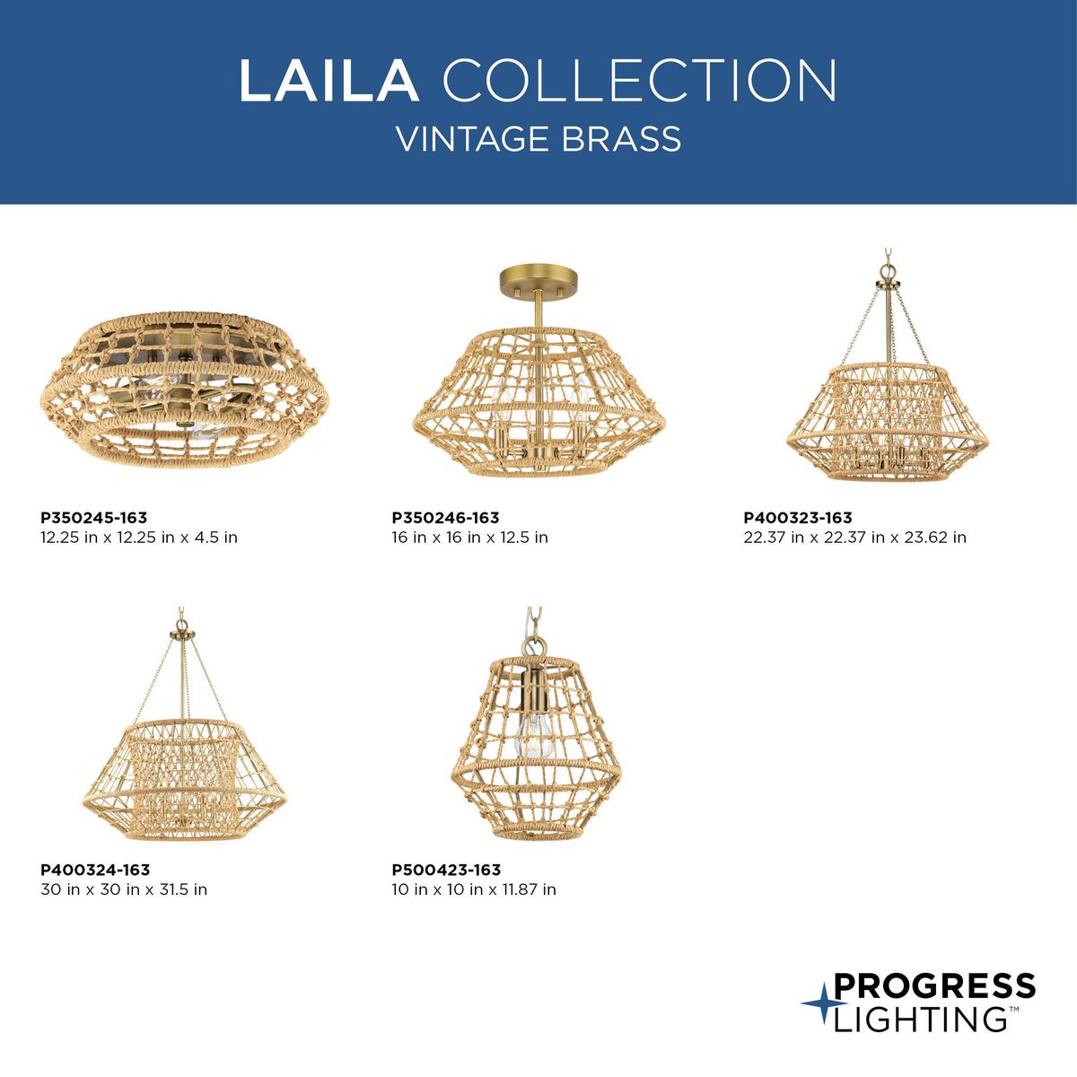 Progress Lighting Laila 5-Light Coastal Chandelier