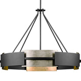 Progress Lighting Lowery 6-Light Matte Black Modern/Contemporary Chandelier