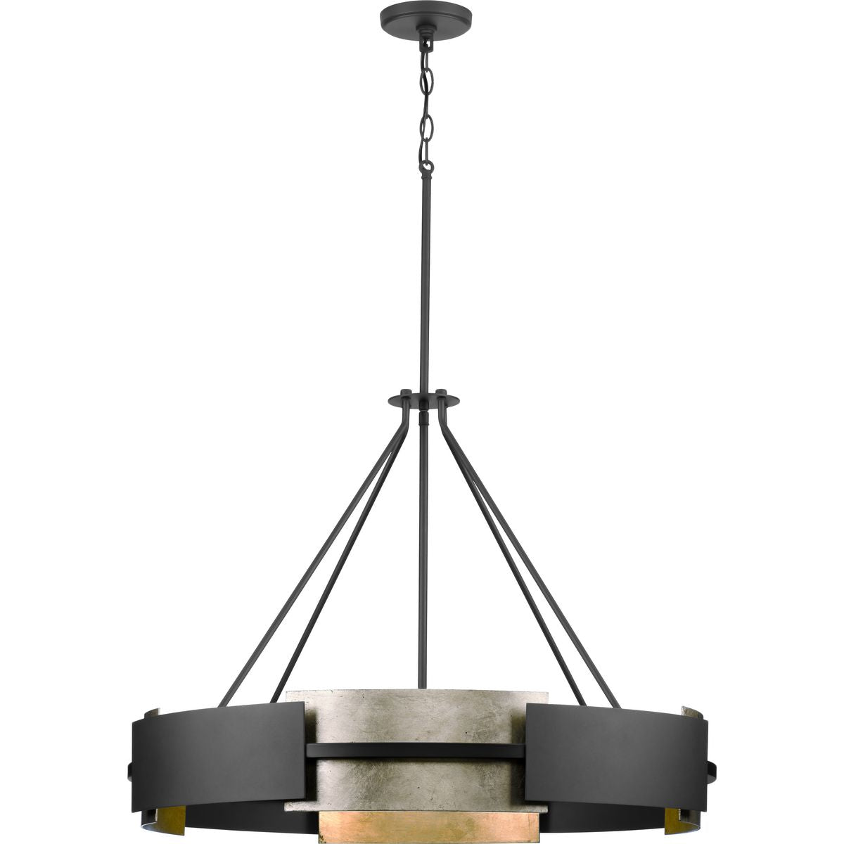 Progress Lighting Lowery 6-Light Matte Black Modern/Contemporary Chandelier