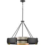 Progress Lighting Lowery 6-Light Matte Black Modern/Contemporary Chandelier