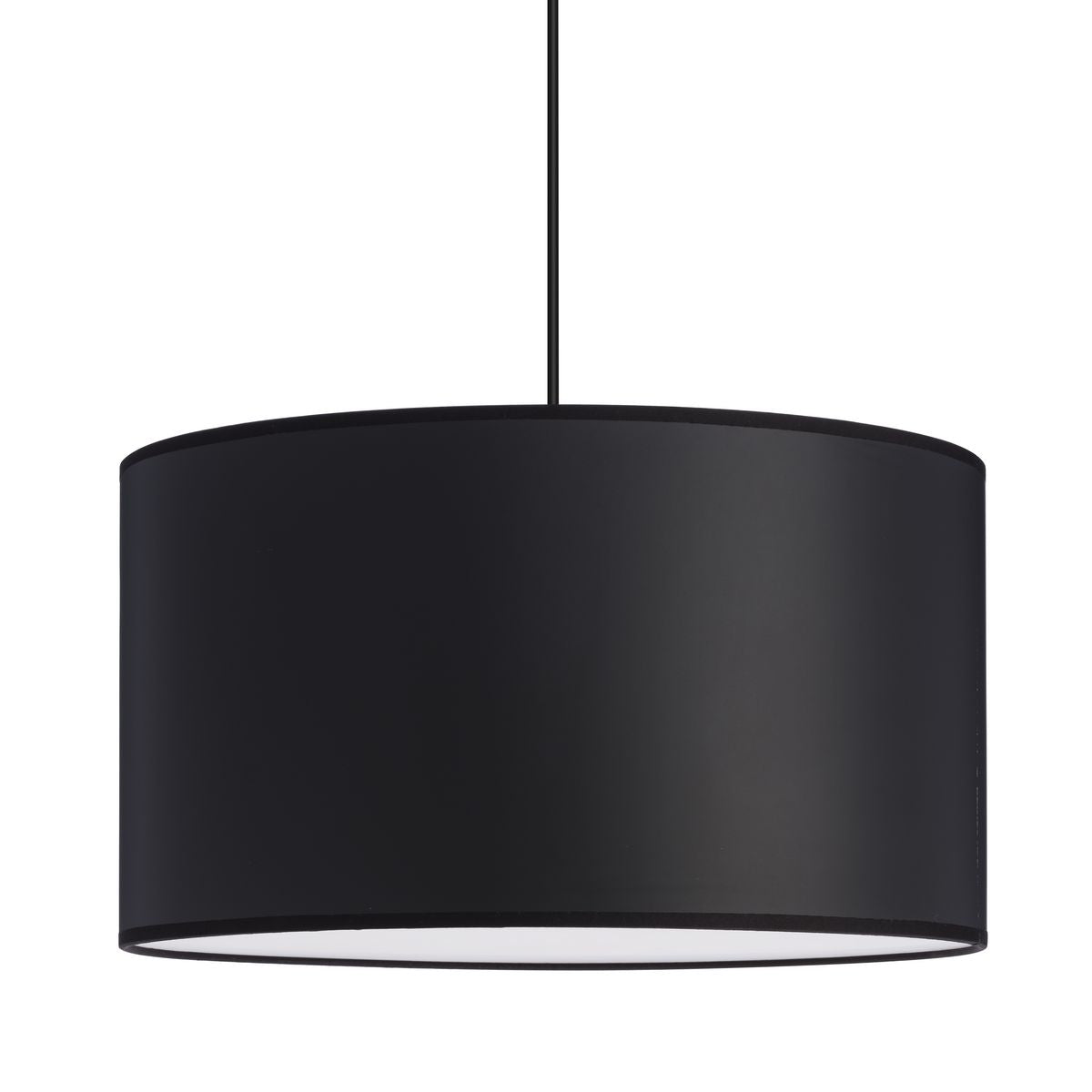 Progress Lighting Markor 3-Light Black Parchment Transitional Drum Medium Hanging Pendant Light