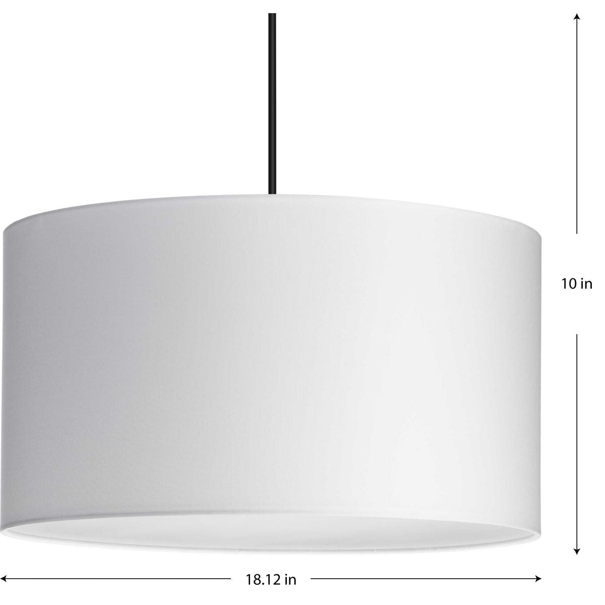 Progress Lighting Markor 3-Light White Linen Transitional Drum Medium Hanging Pendant Light