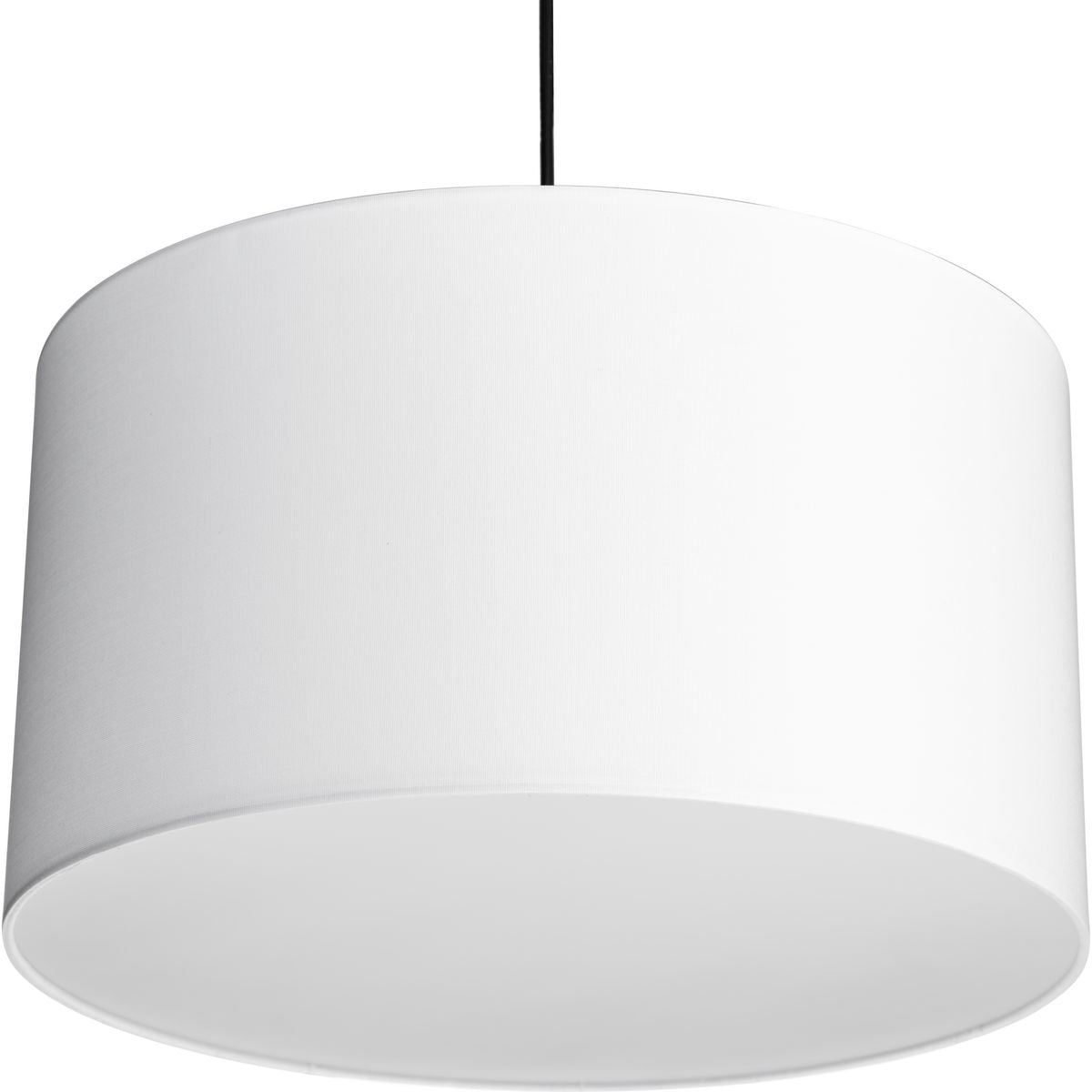 Progress Lighting Markor 3-Light White Linen Transitional Drum Medium Hanging Pendant Light