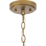 Progress Lighting Burgess 5-Light Aged Bronze Rustic Seeded Glass Cylinder Medium Hanging Pendant Light