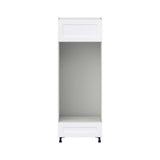 Hugo&Borg Jolie 30-in W x 84.5-in H x 24-in D Warm White 1-Drawer Double Oven Base Fully Assembled Cabinet (Flat Panel Shaker Style)
